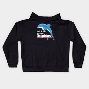 juste une fille qui aime les dauphins essentiel Kids Hoodie